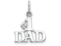 FJC Finejewelers 14k White Gold #1 Dad Charm