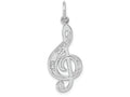 FJC Finejewelers 14k White Gold Treble Cleft Charm