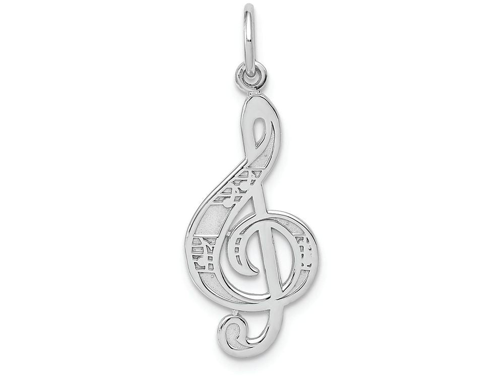 FJC Finejewelers 14k White Gold Treble Cleft Charm