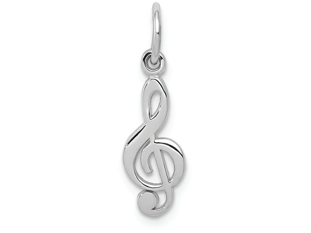 FJC Finejewelers 14k White Gold Treble Clef Charm