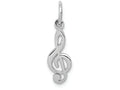 FJC Finejewelers 14k White Gold Treble Clef Charm