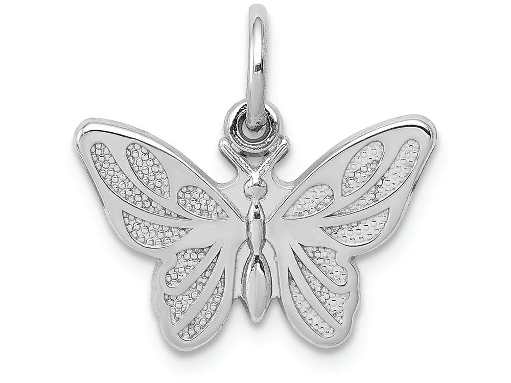 FJC Finejewelers 14k White Gold Butterfly Charm