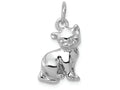 FJC Finejewelers 14k White Gold Cat Charm