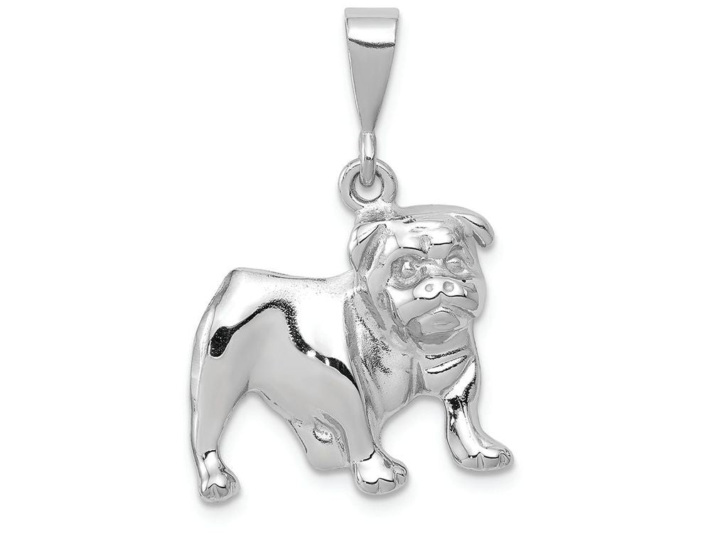 FJC Finejewelers 14k White Gold Bulldog Charm