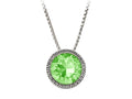 Wind and Fire August 8mm Crystal Birthstone Greek Key Necklace 18 Inches