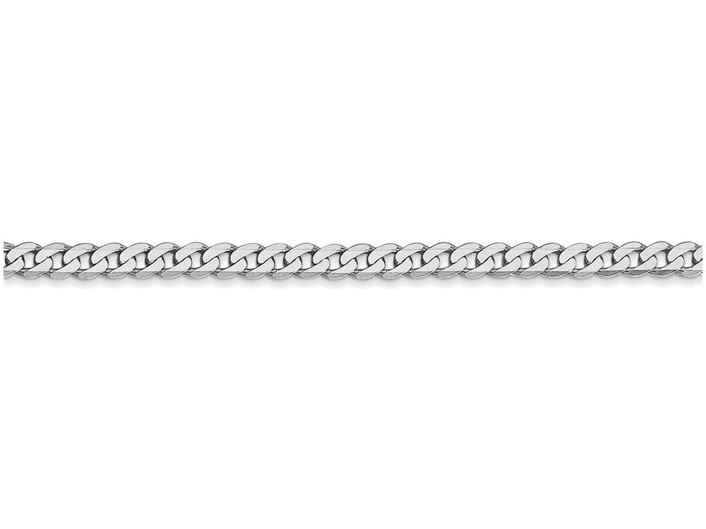 FJC Finejewelers 8 Inch 14k White Gold 2.9mm Flat Curb Chain Bracelet