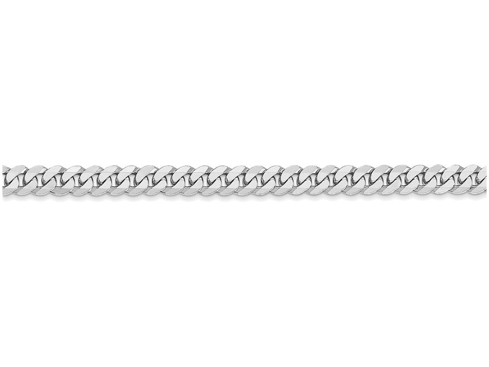FJC Finejewelers 20 Inch 14k White Gold 3.9mm Flat Curb Chain Necklace
