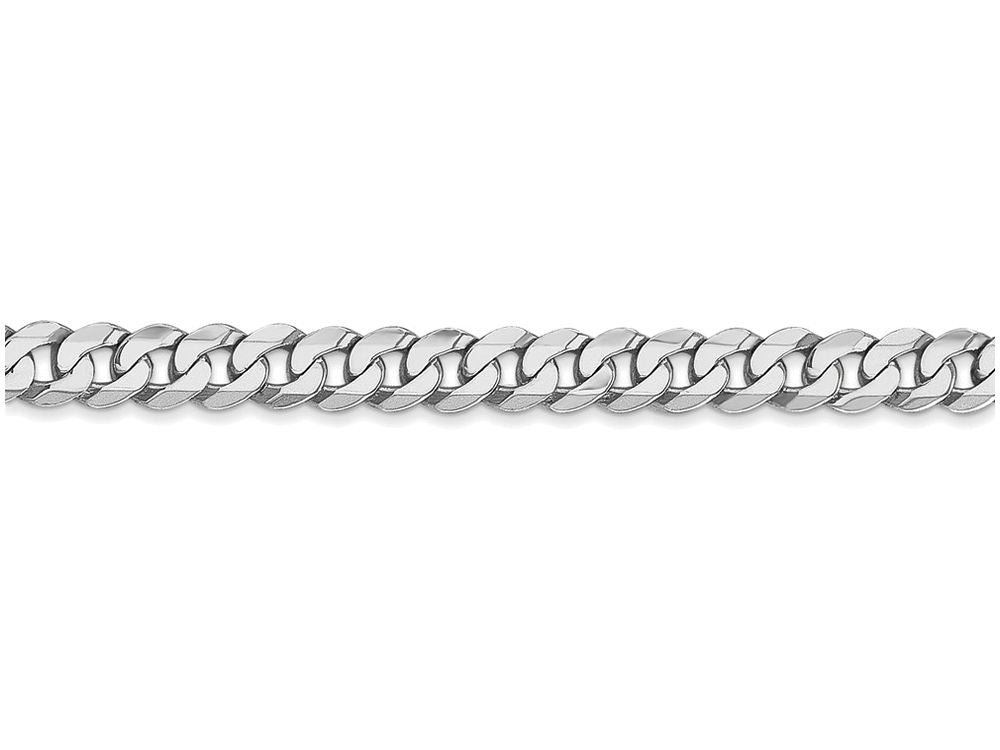 FJC Finejewelers 7 Inch 14k White Gold 4.5mm Flat Curb Chain Bracelet