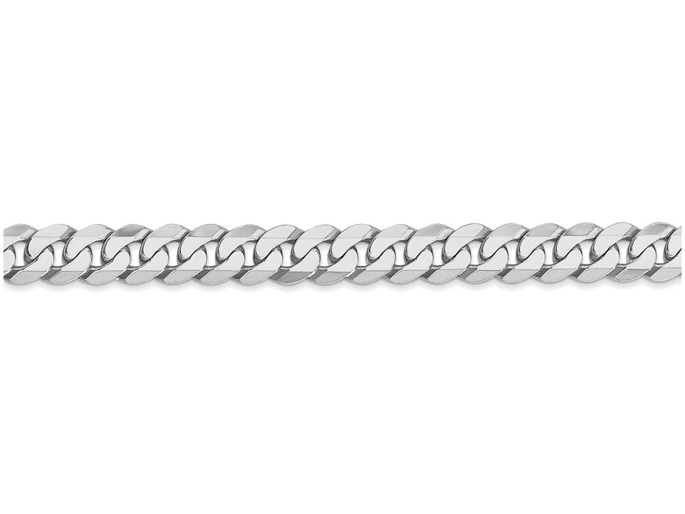 FJC Finejewelers 7 Inch 14k White Gold 6.1mm Flat Curb Chain Bracelet