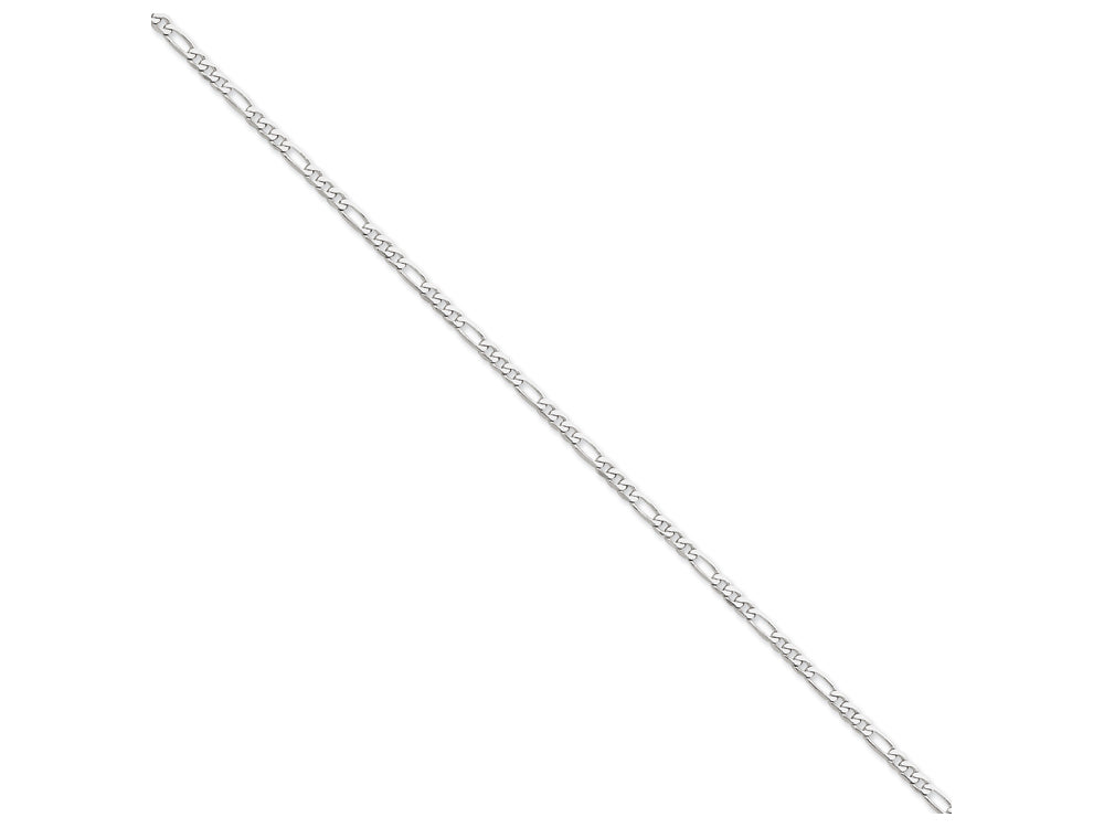 FJC Finejewelers 10 Inch 14k White Gold 3.0mm Flat Figaro Chain Ankle Bracelet