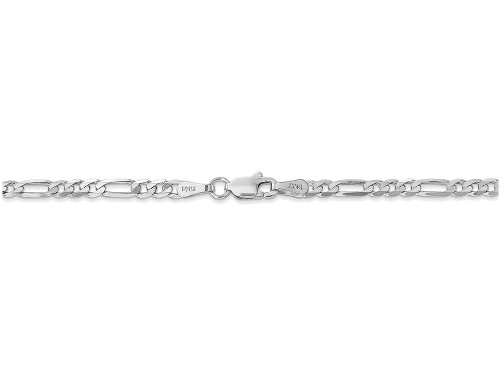 FJC Finejewelers 20 Inch 14k White Gold 3.0mm Flat Figaro Chain Necklace