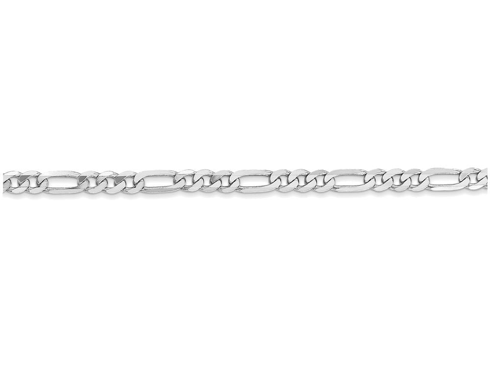FJC Finejewelers 24 Inch 14k White Gold 3.0mm Flat Figaro Chain Necklace