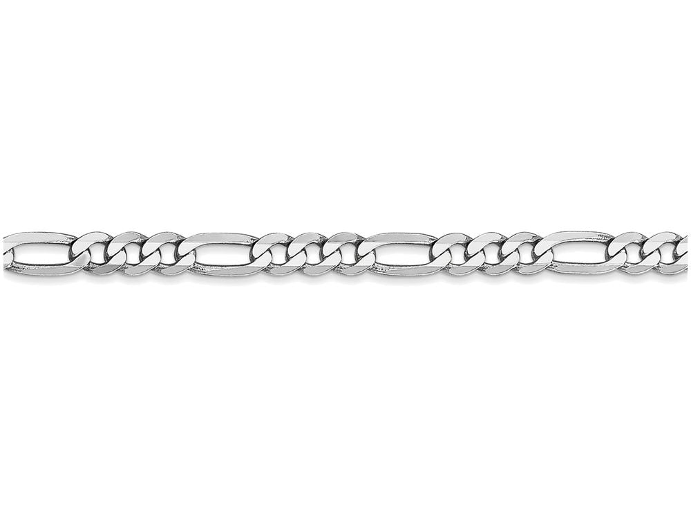 FJC Finejewelers 8 Inch 14k White Gold 4.0mm Flat Figaro Chain Bracelet