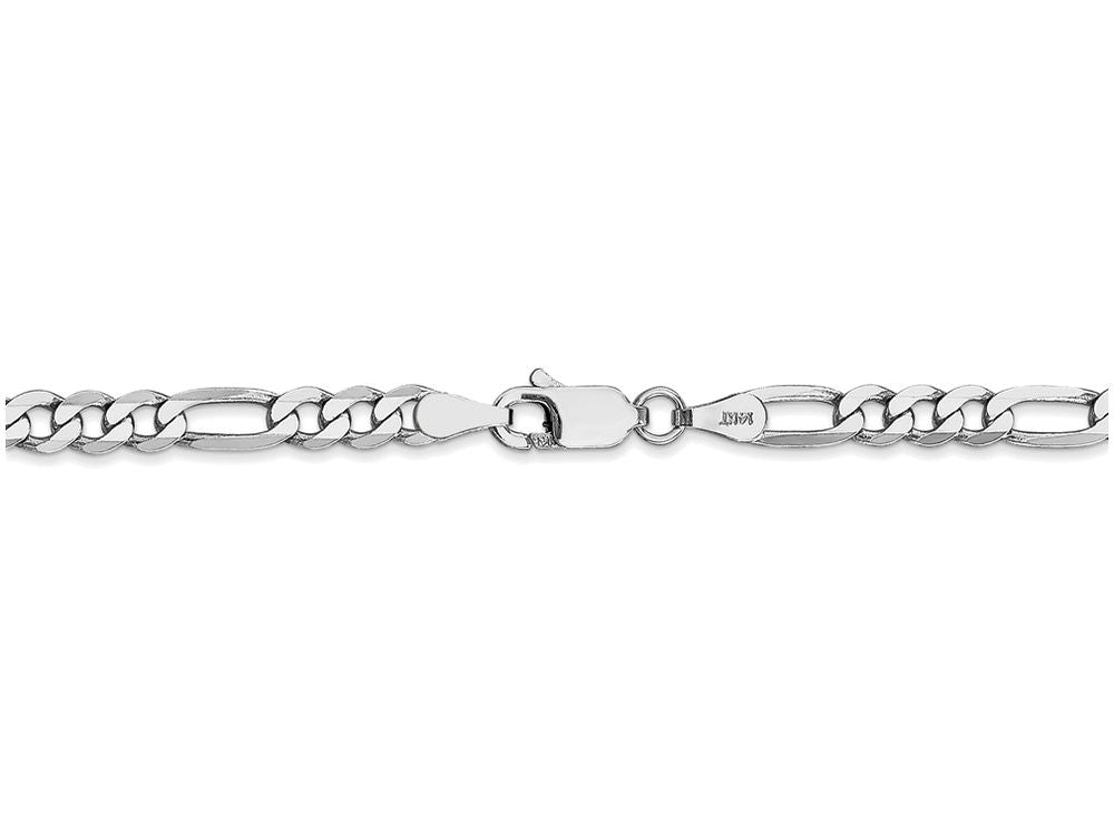 FJC Finejewelers 8 Inch 14k White Gold 4.0mm Flat Figaro Chain Bracelet