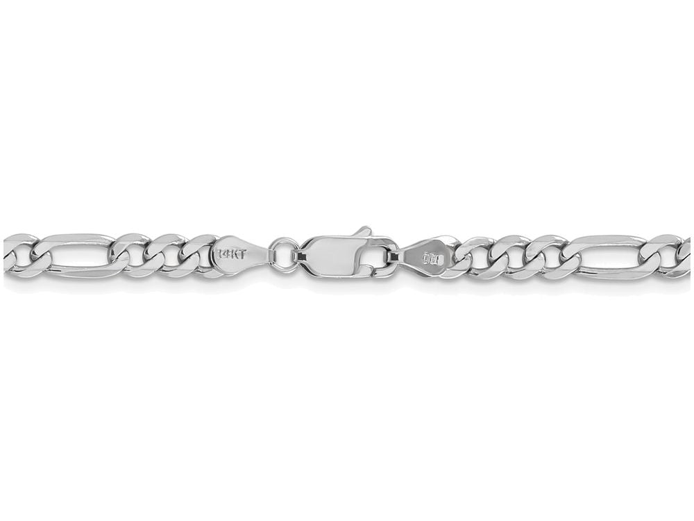 FJC Finejewelers 24 Inch 14k White Gold 5.0mm Flat Figaro Chain Necklace