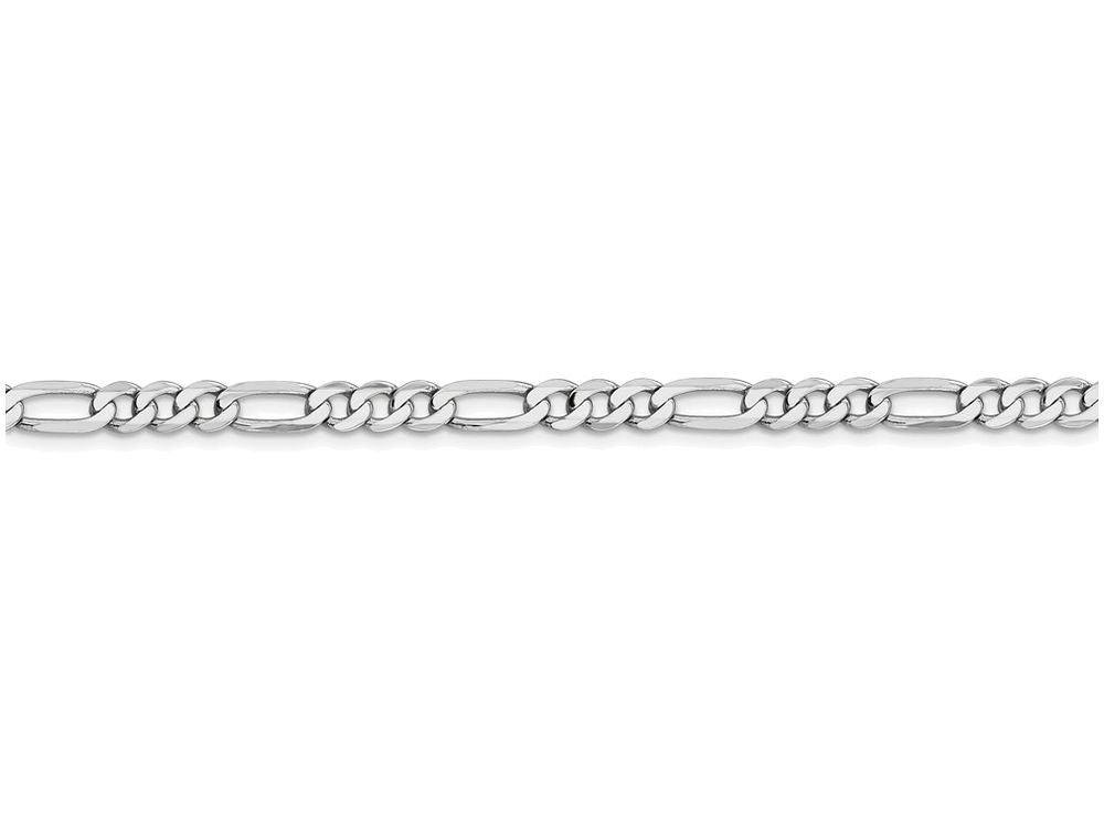 FJC Finejewelers 7 Inch 14k White Gold 5.0mm Flat Figaro Chain Bracelet