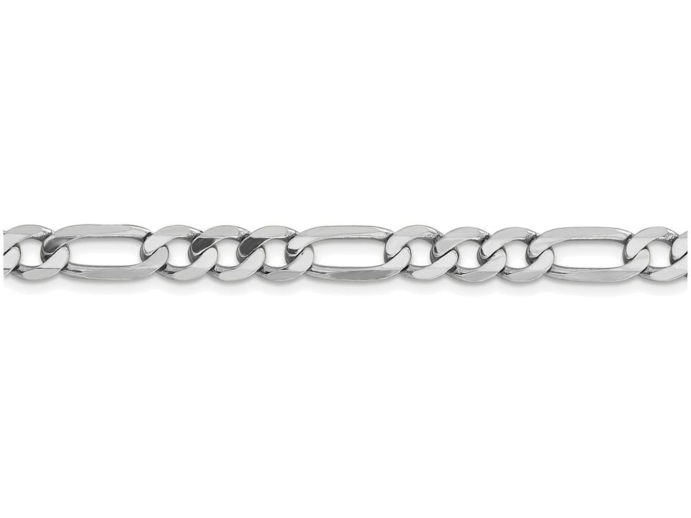 FJC Finejewelers 8 Inch 14k White Gold 6.0mm Flat Figaro Chain Bracelet