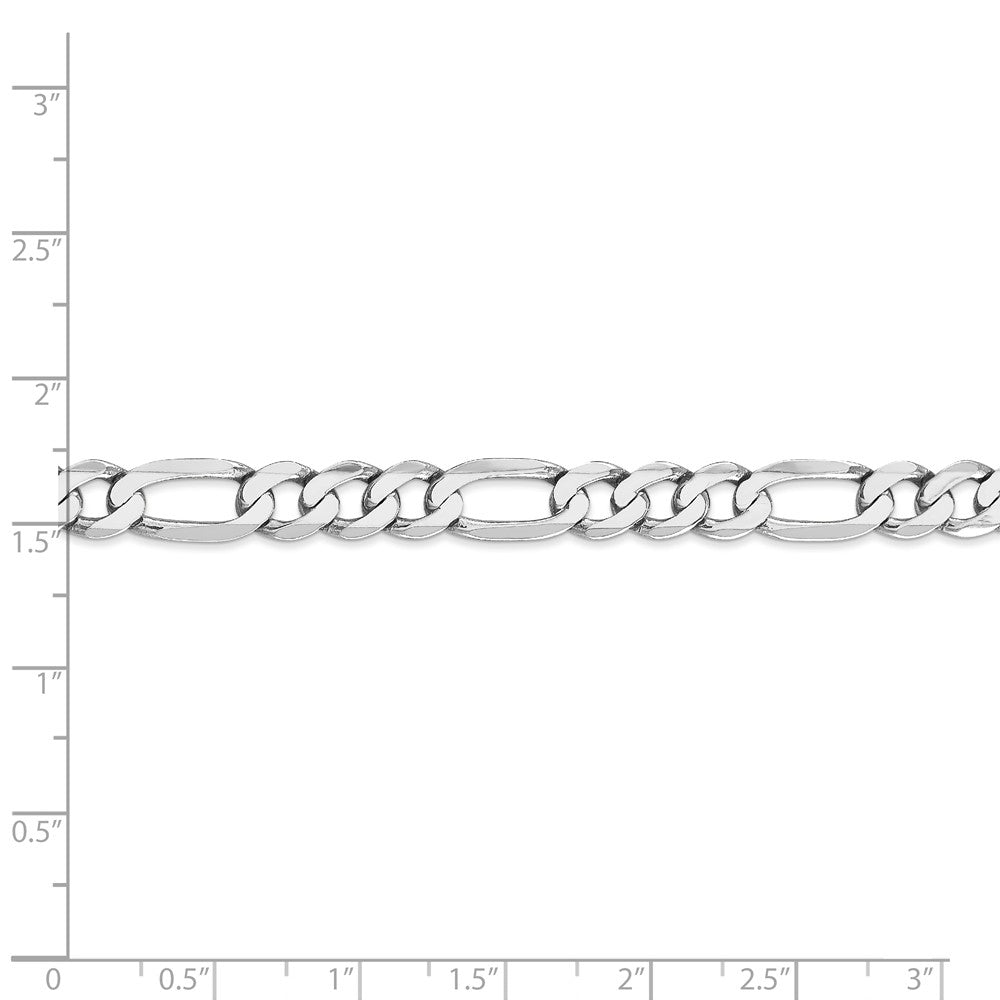 FJC Finejewelers 14k White Gold 7.0mm Figaro Chain