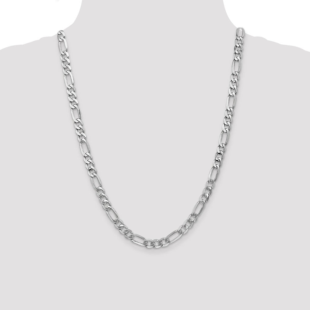 FJC Finejewelers 14k White Gold 7.0mm Figaro Chain