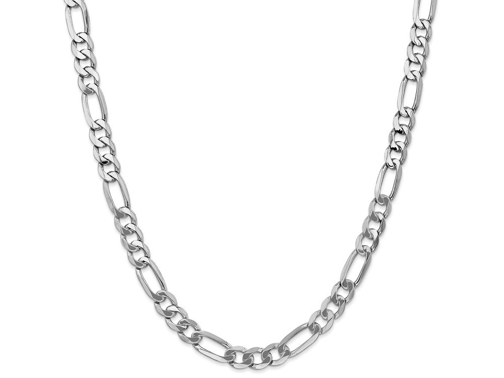 FJC Finejewelers 14k White Gold 7.0mm Figaro Chain