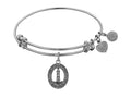 Angelica Collection Antique White Stipple Finish Brass lighthouse Expandable Bangle