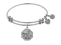 Angelica Collection Non-antique White Stipple Finish Brass Mother of the Bride Expandable Bangle