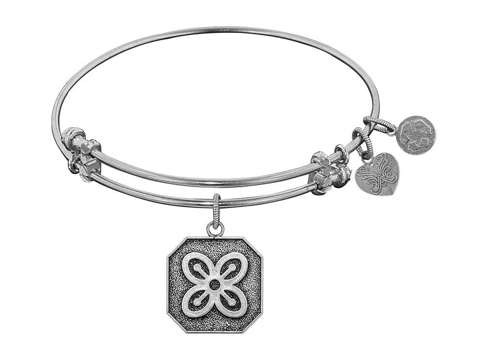 Angelica Collection Antique White Stipple Finish Brass affluence And Unity Expandable Bangle