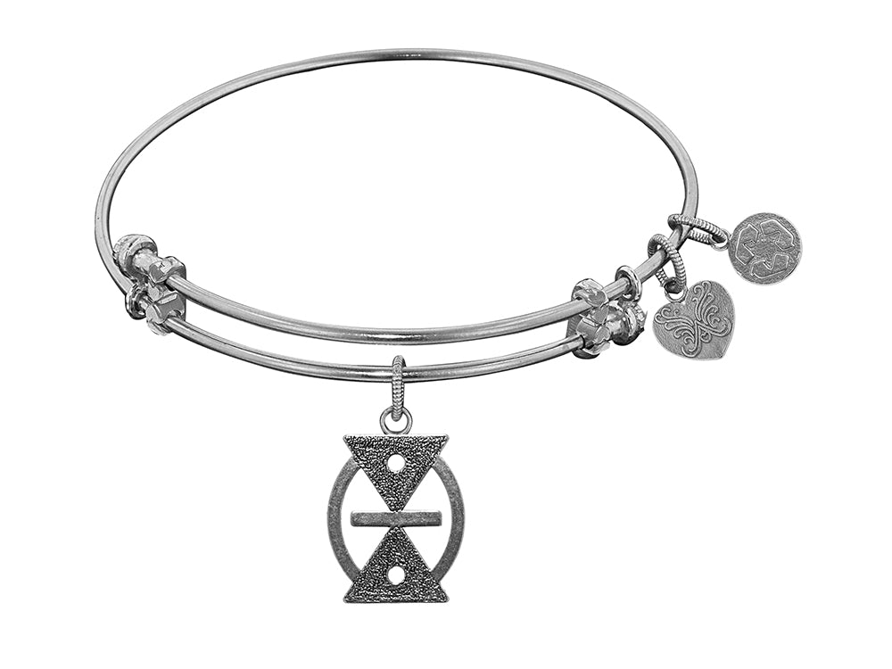 Angelica Collection Antique White Stipple Finish Brass time Changes Expandable Bangle