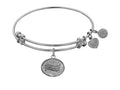 Angelica Collection Non-antique White Stipple Finish Brass air Expandable Bangle