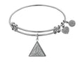 Angelica Collection Non-antique White Stipple Finish Brass fire Expandable Bangle