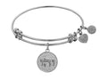 Angelica Collection Non-antique White Stipple Finish Brass happiness Shema-or Expandable Bangle