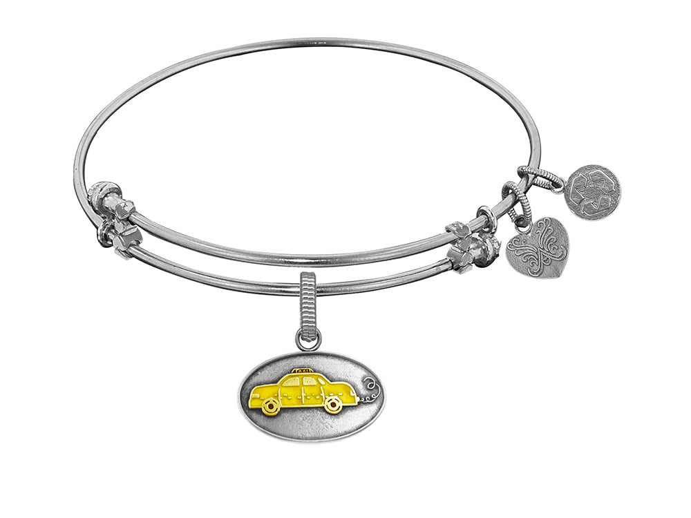 Angelica Collection Brass with White Finish Friends Phoebe's Taxi Expandable Bangle