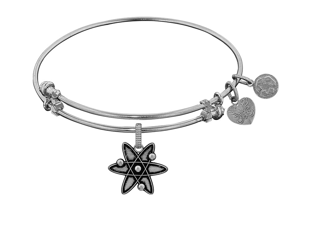 Brass With White Atom Charm For Angelica Collection Bangle