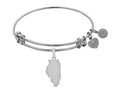 Brass With White Finish Illinois Charm For Angelica Collection Bangle