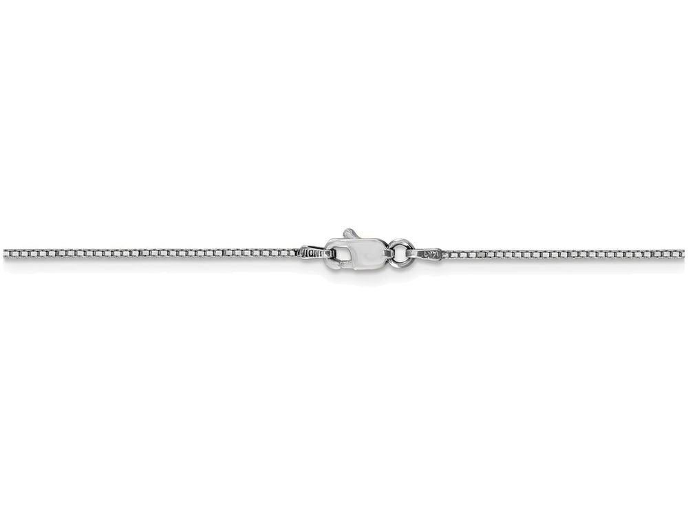 FJC Finejewelers 9 Inch 14k White Gold .90mm Box Chain Ankle Bracelet (Smaller Ankles)