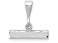 FJC Finejewelers 14 kt White Gold Casted Large Bright Cut Number Top Charm