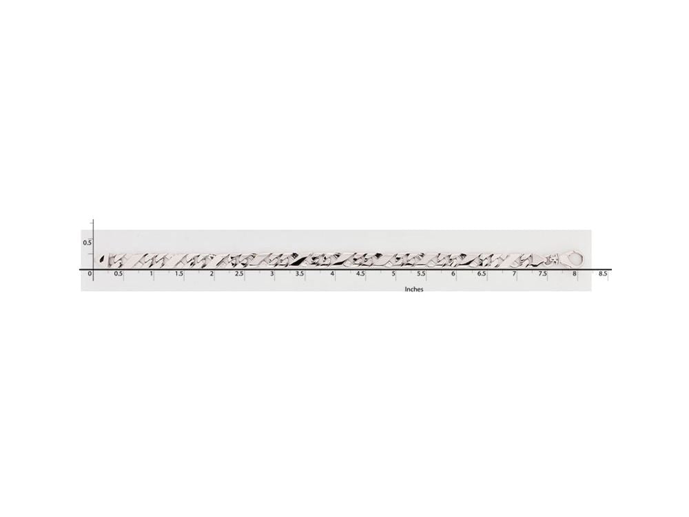 FJC Finejewelers 9 Inch 14k White Gold 6mm Hand-polished Fancy Link Chain Ankle Bracelet (Smaller Ankles)