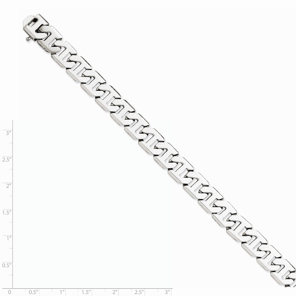 FJC Finejewelers 8 Inch 14k White Gold 11.0mm Fancy Link Chain Bracelet