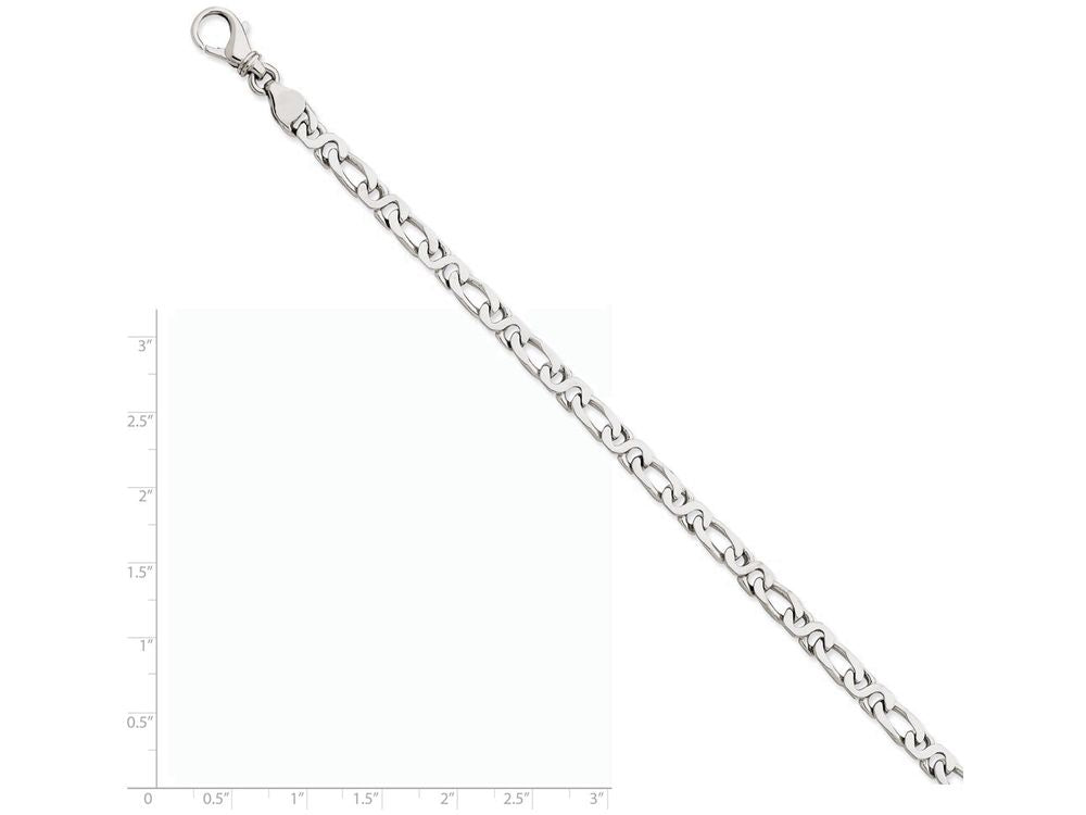 FJC Finejewelers 7 Inch 14k White Gold 4.8mm Polished Fancy Link Chain Bracelet