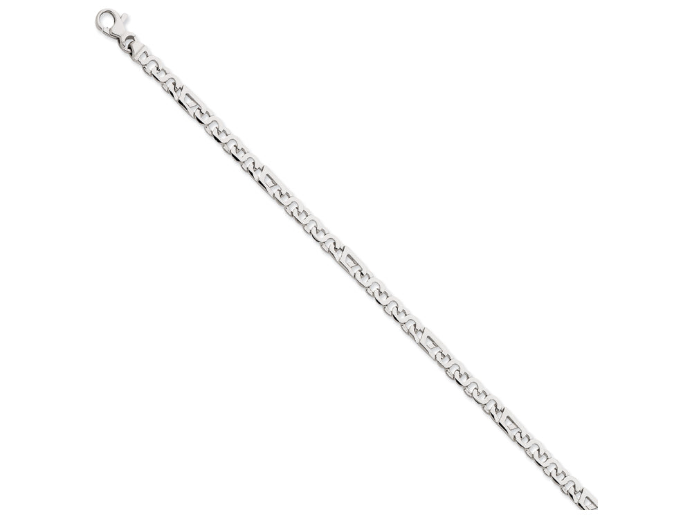 FJC Finejewelers 8 Inch 14k White Gold 4.75mm Fancy Link Chain Bracelet