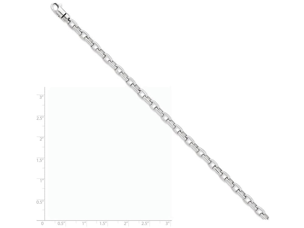 FJC Finejewelers 8.5 Inch 14k White Gold 5mm Fancy Link Chain Bracelet