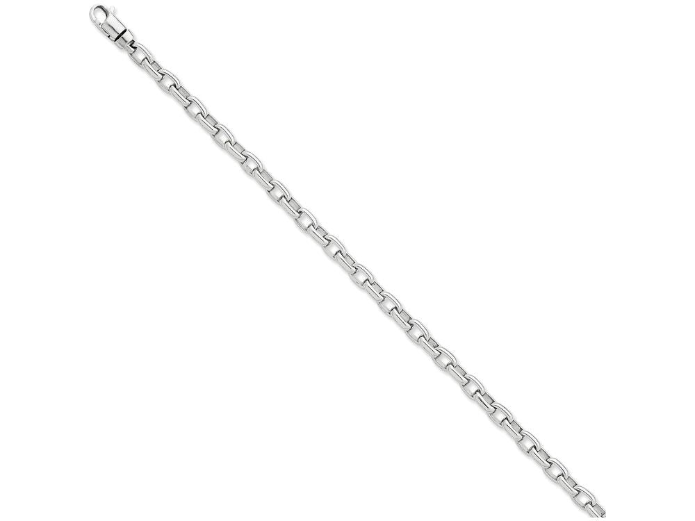FJC Finejewelers 8.5 Inch 14k White Gold 5mm Fancy Link Chain Bracelet