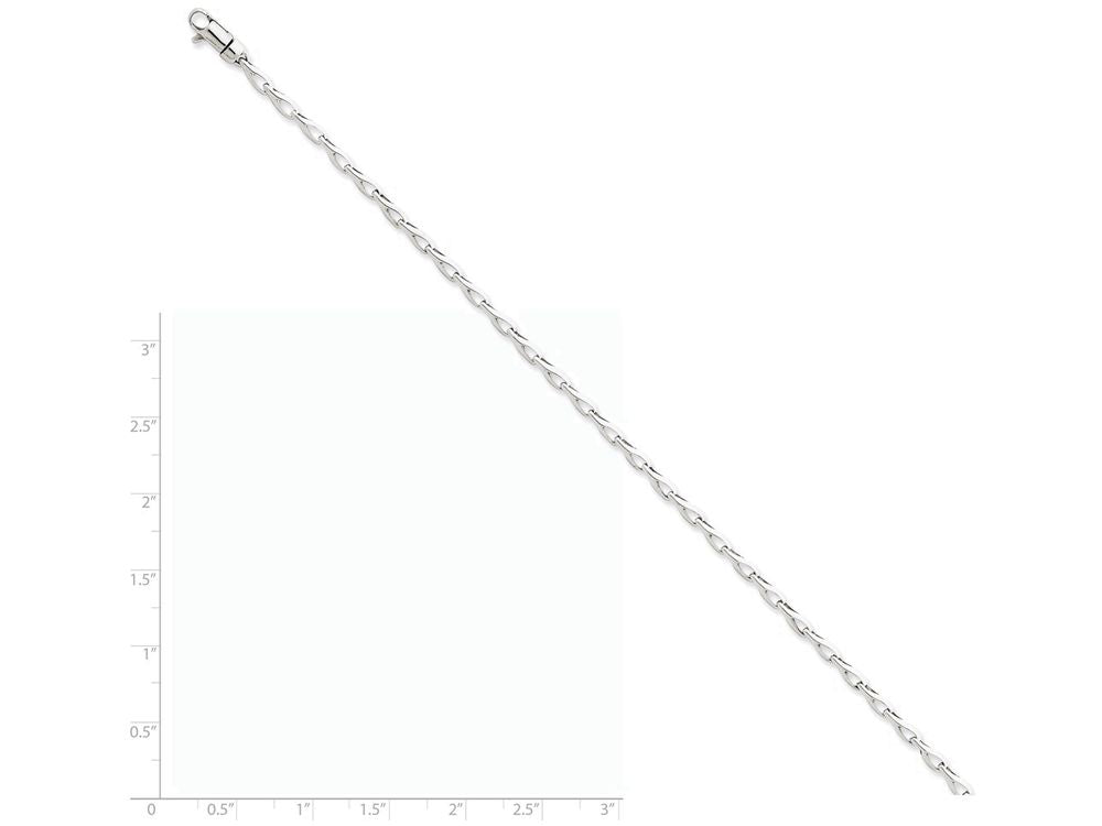 FJC Finejewelers 7.25 Inch 14k White Gold 2.75mm Fancy Link Chain Bracelet