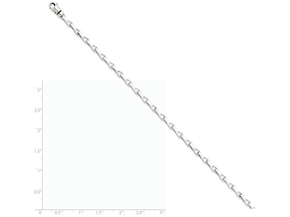 FJC Finejewelers 7.25 Inch 14k White Gold 3.5mm Fancy Link Chain Bracelet