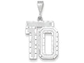 FJC Finejewelers 14k White Gold Large Bright Cut Number 10 Charm