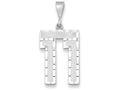 FJC Finejewelers 14k White Gold Large Bright Cut Number 11 Charm