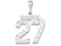 FJC Finejewelers 14k White Gold Large Bright Cut Number 27 Charm