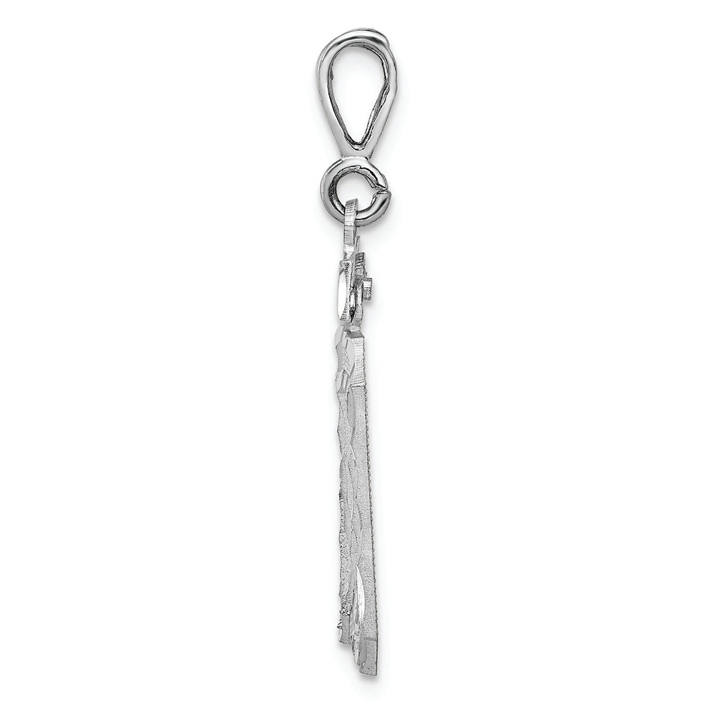 FJC Finejewelers 14k White Gold Large Bright Cut Number 30 Charm