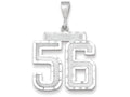 FJC Finejewelers 14k White Gold Large Bright Cut Number 56 Charm