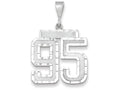 FJC Finejewelers 14k White Gold Large Bright Cut Number 95 Charm